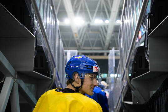 Joel Nyström of Sweden at a training session