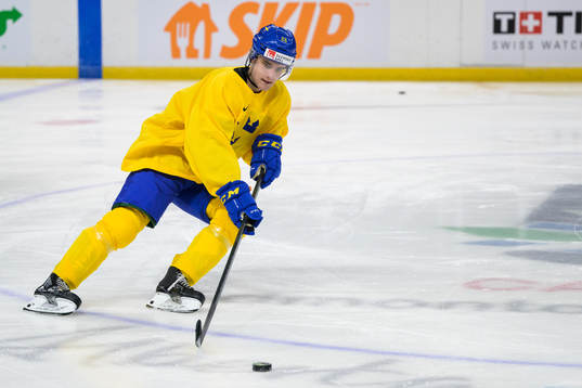 Joel Nyström of Sweden at a training session
