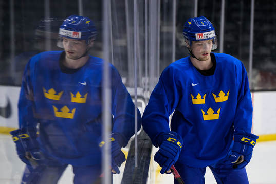 Anton Olsson of Sweden at a training session