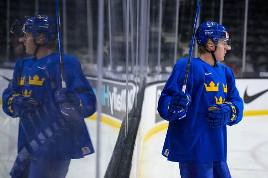 Emil Andrae of Sweden at a training session