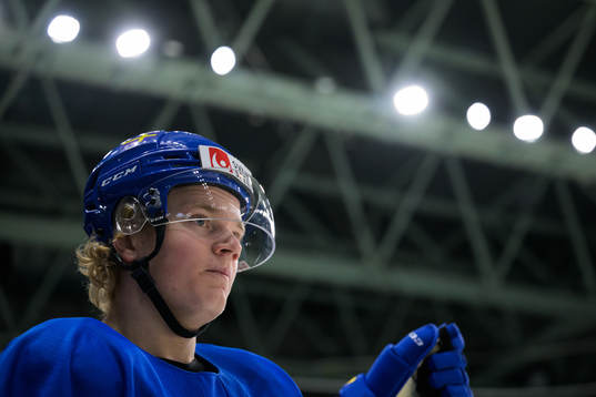 Theodor Niederbach of Sweden at a training session