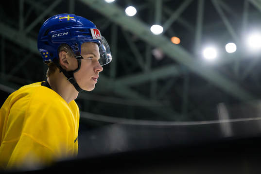 Albert Sjöberg of Sweden at a training session