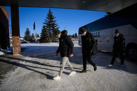 Fabian Lysell, Joel Nyström and Elias Stenman of Sweden