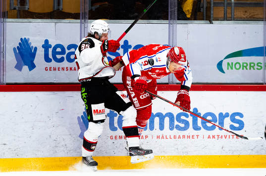 Malmö Redhawks Carl Persson och Timrås Didrik Strömberg