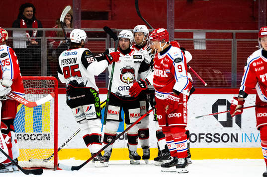 Malmö Redhawks Carl Söderberg jublar