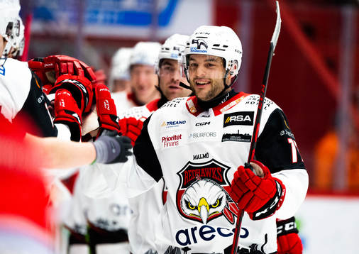 Malmö Redhawks Pathrik Westerholm jublar