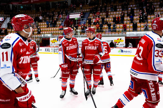 Timrås Sebastian Hartmann och Robin Alvarez jublar