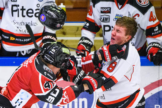 Bodens Fabian Nilsson och Piteås Albin Thyni Johansson i