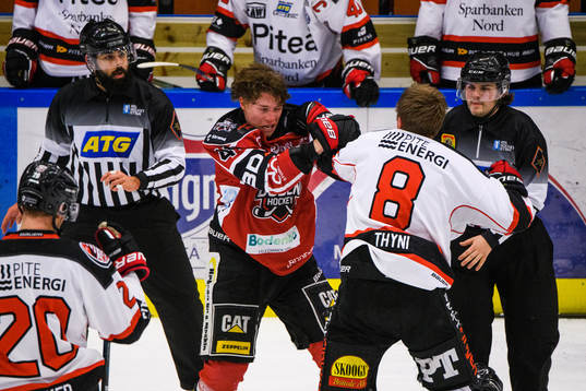 Bodens Fabian Nilsson och Piteås Albin Thyni Johansson i