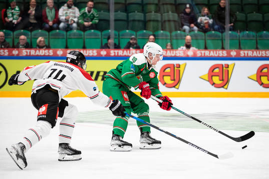 Andreas Borgman of Frölunda and Anton Bengtsson of Rögle