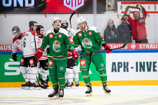 Lucas Ekeståhl-Jonsson and Éric Gélinas of Rögle looks