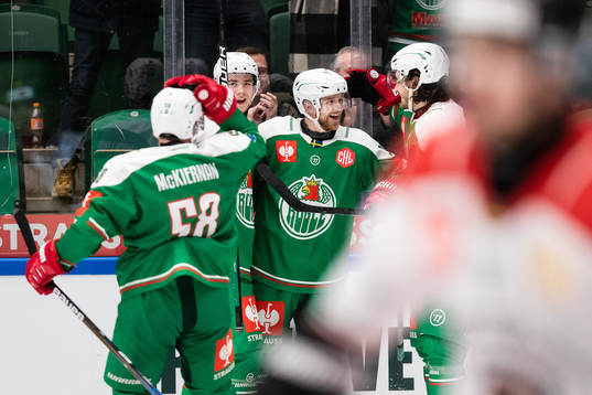 Ted Brithén of Rögle celebrates