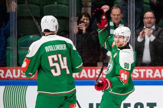 Ted Brithén of Rögle celebrates