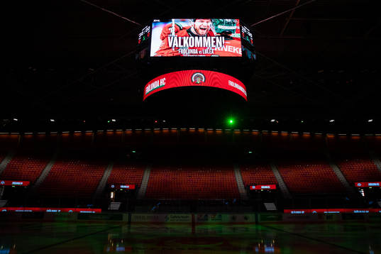 Ett tomt Scandinavium innan ishockeymatchen i SHL mellan