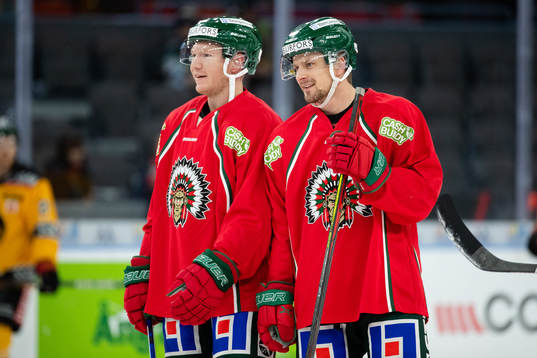 Frölundas Andreas Borgman och Nicklas Lasu
