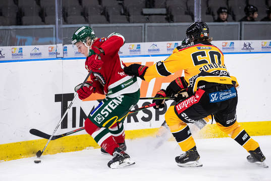 Frölundas Teodor Niederbach och Luleås Daniel Sondell