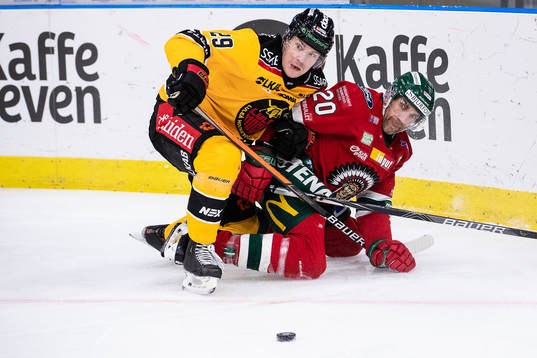 Luleås Erik Gustafsson och Frölundas Joel Lundqvist