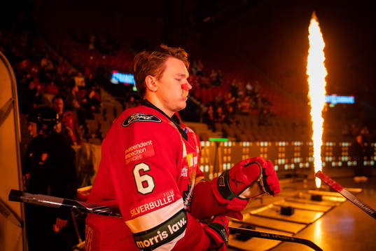 Frölundas Mattias Norlinder innan ishockeymatchen i SHL