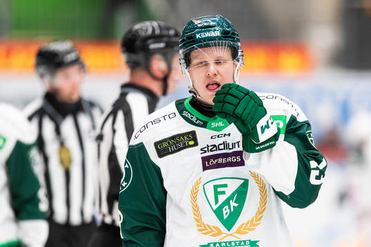 Färjestads Daniel Viksten deppar