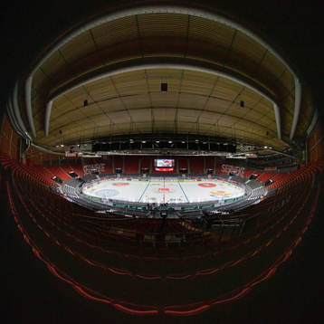 Scandinavium interiört innan ishockeymatchen i SHL mellan