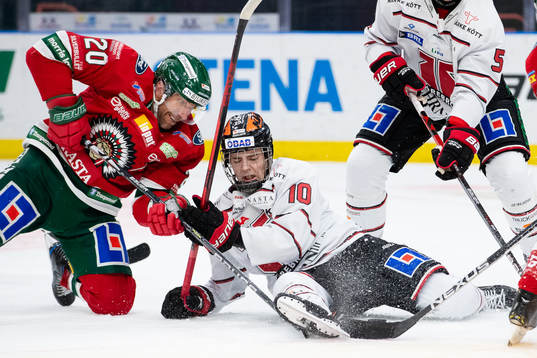 Frölundas Joel Lundqvist och Örebros Leo Carlsson