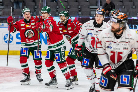 Frölundas Nicklas Lasu jublar