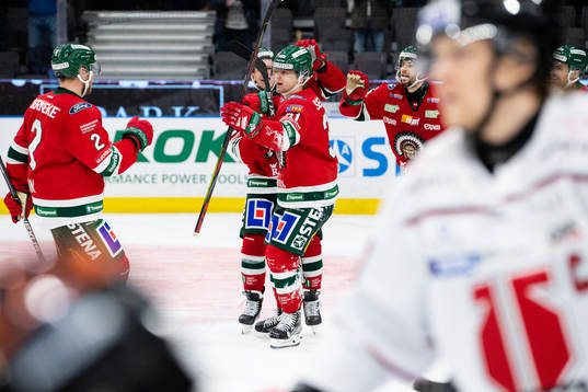 Frölundas Nicklas Lasu jublar