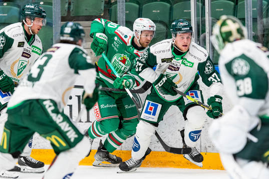 Rögles Ted Brithén och Färjestads Adam Ginning