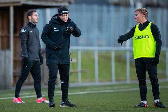 Tränare Billy Magnusson och Edvin Dahlqvist