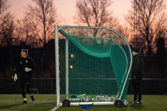 Målvakt Svante Hildeman och målvaktstränare Thomas Kozma