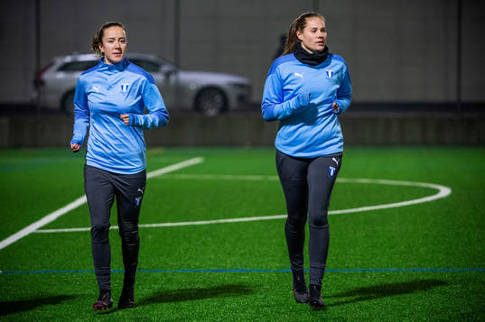 Malmö FFs Anna Plantin och Linnea Svensson