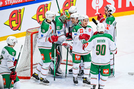 Players of Rögle celebrate