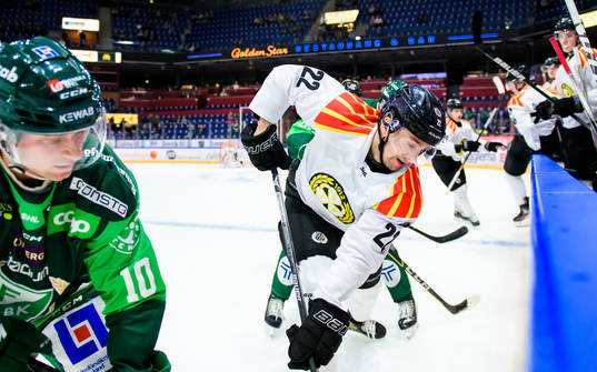 Färjestads Marcus Nilsson och Brynäs Adam Pettersson