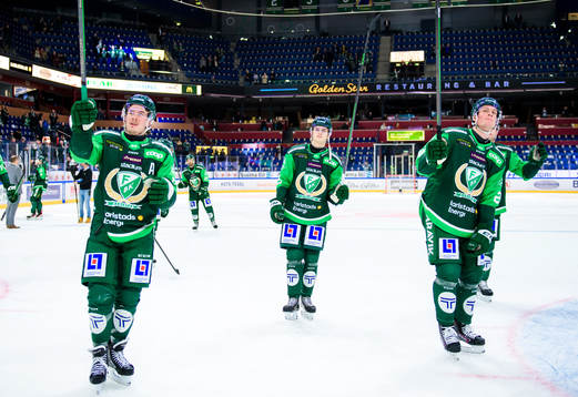 Färjestads spelare jublar