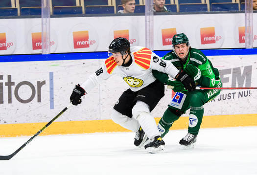 Brynäs Dmytro Timashov och Färjestads Albert Johansson