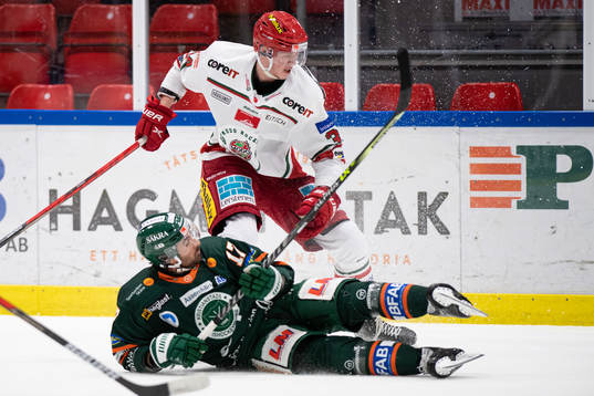 Kristianstads Kristoff Kontos och Modos Oscar Nordin