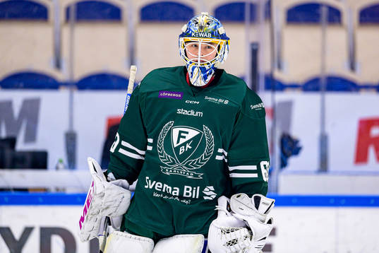 Färjestads målvakt Filip Larsson