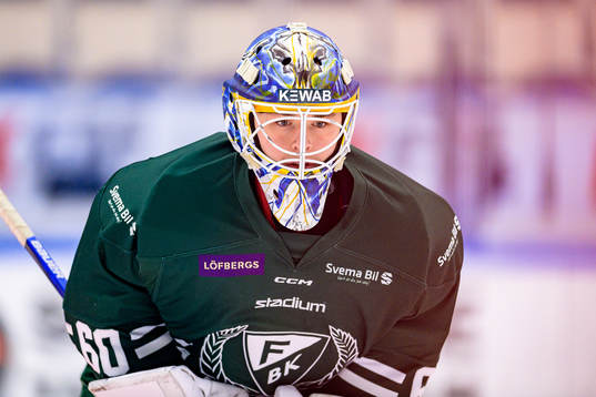 Färjestads målvakt Filip Larsson
