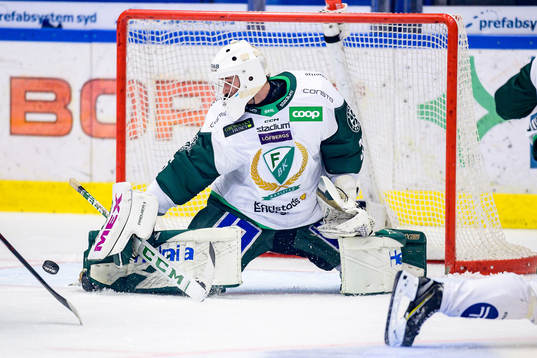 Färjestads målvakt Dennis Hildeby