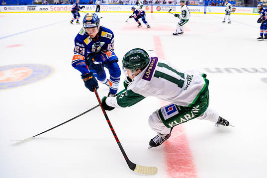 Växjös Michael Krutil och Färjestads Joakim Nygård
