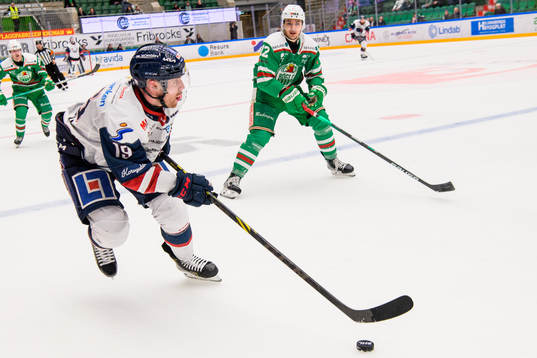 Linköpings Patrick Russell och Rögles Brady Ferguson