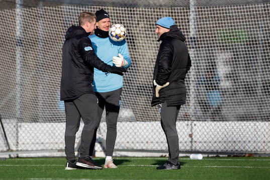 fysioterapeut Jesper Robertsson, målvakt Johan Dahlin och