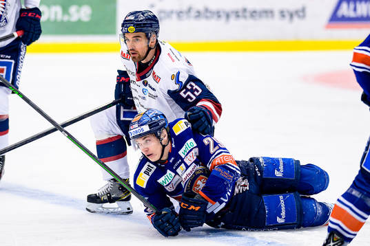 Linköpings Eddie Larsson och Växjös Pontus Holmberg