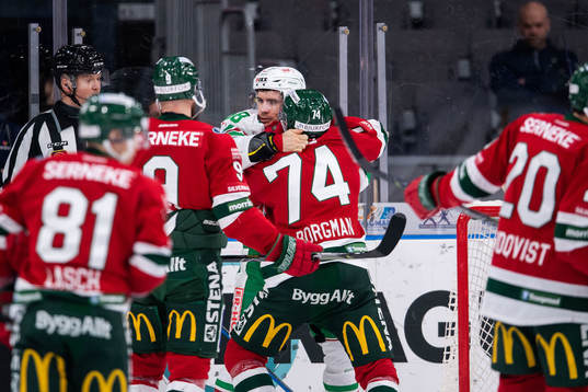 Rögles Ryan McKiernan och Frölundas Andreas Borgman