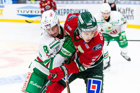 Rögles Samuel Johannesson och Frölundas Simon Edvinsson
