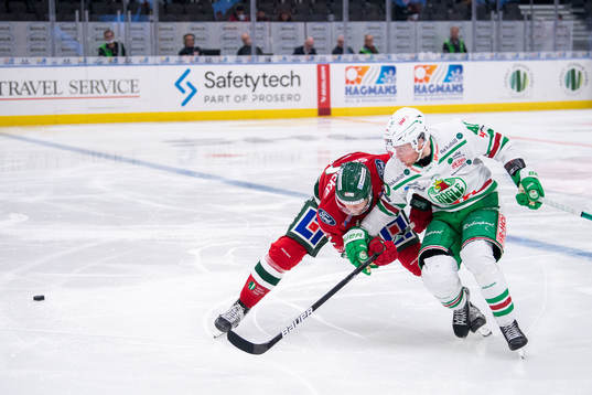 Frölundas Christian Folin och Rögles Oskar Stål Lyrenäs