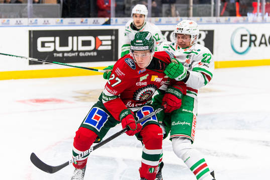 Frölundas Teodor Niederbach och Rögles Samuel Jonsson