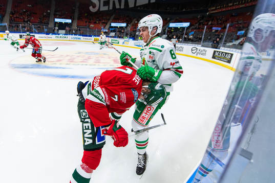 Frölundas Simon Edvinsson och Rögles Samuel Johannesson