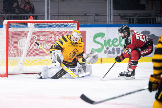 Skellefteås målvakt Strauss Mann släpper in 1-0  av