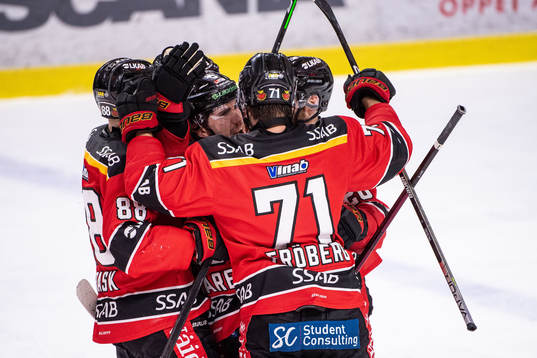 Luleås spelare jublar